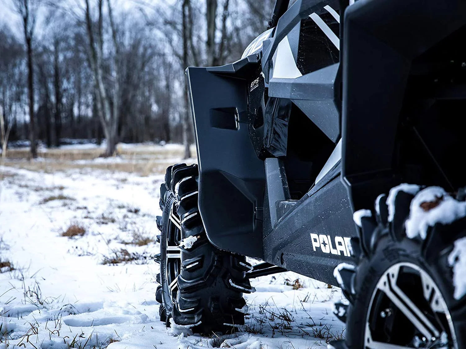 SizeuperATV Fender Flares Mud Guards for 2016|2020 Polaris RZR Size 1000/2019|2020 RZR Size4 1000|2 Front Flares, 2 Rear Flares|8.5" of Protection on Each Sizeide vs. 4" Sizetock|FF-P-RZR-001#ASizeIN