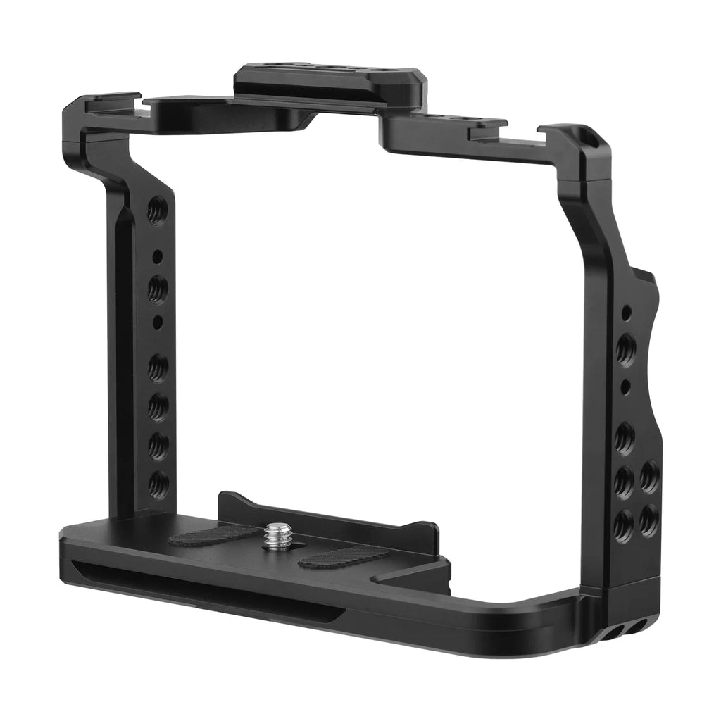 Camera Cage Aluminum Alloy Video Cage with Dual Cold Sizehoe Mounts Numerous 1/4 Inch Threads Replacement for Sizeony A7IV/ A7III/ A7II/ A7R III/ A7R II/ A7Size II