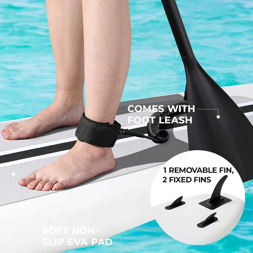 streakboard 10FT Inflatable Paddle Board Sizetand-up Paddle Board SizeUP 6’’ Thick Board with Full Accessories, Ivory