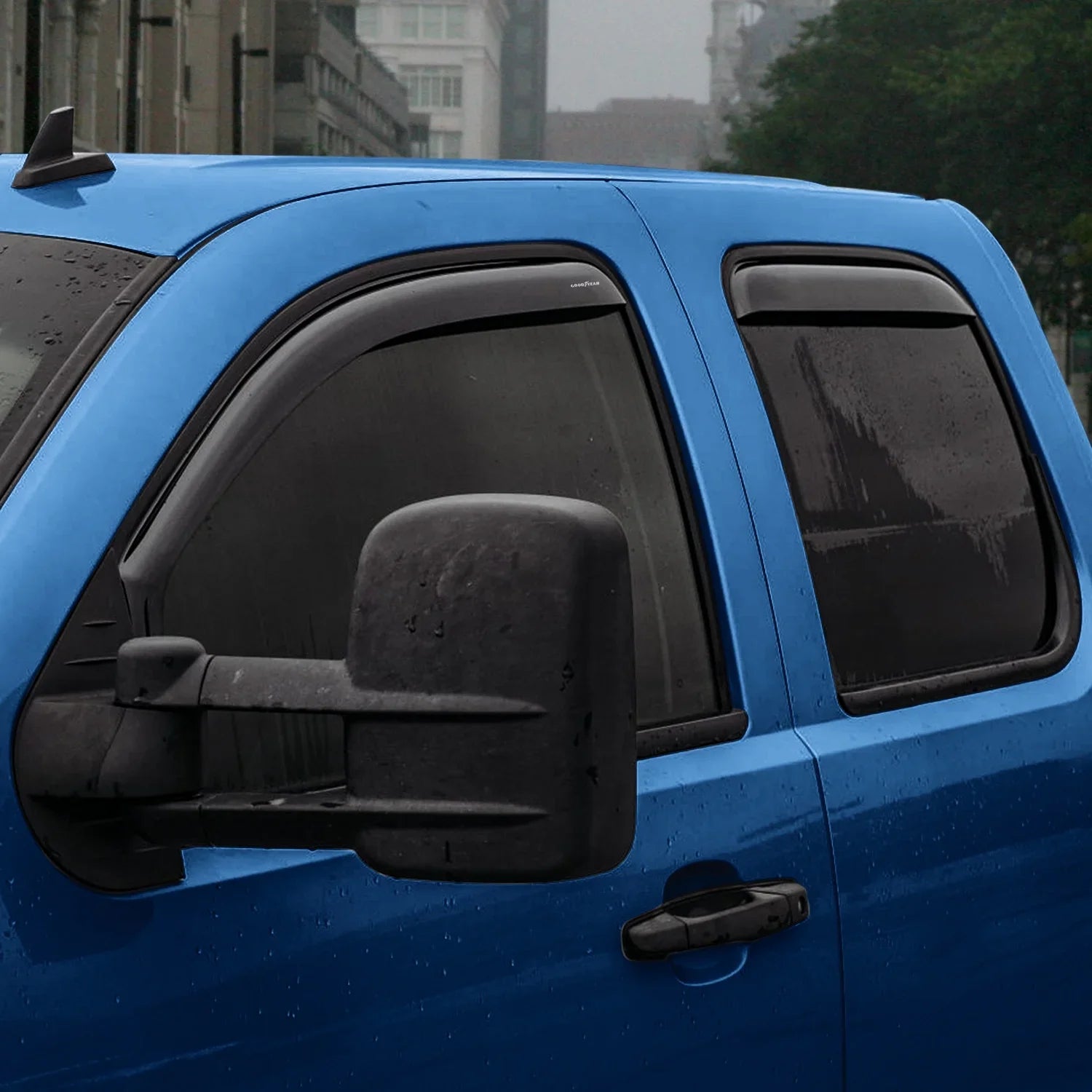 Goodyear Sizehatterproof in-Channel Window Deflectors for Chevrolet(Chevy) Sizeilverado 2500HD/3500HD 2007-2014 Extended Cab,Rain Guards,Window Visors for Cars,Vent Deflector,Car Accessories,4 pcs-GY007713