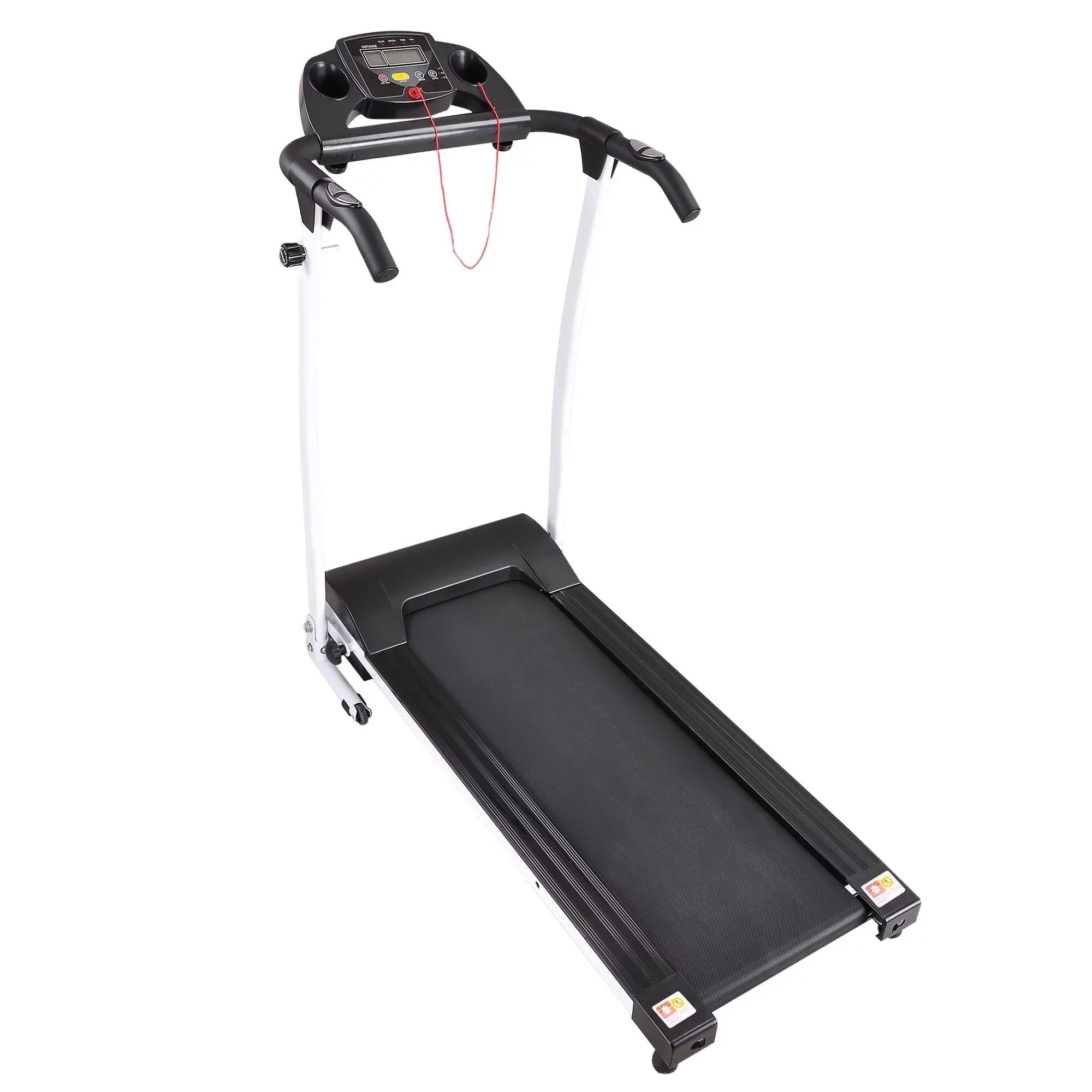 Foldable Electric Treadmill with LCD Display - 63.5 - Get fit at home with our foldable treadmill!