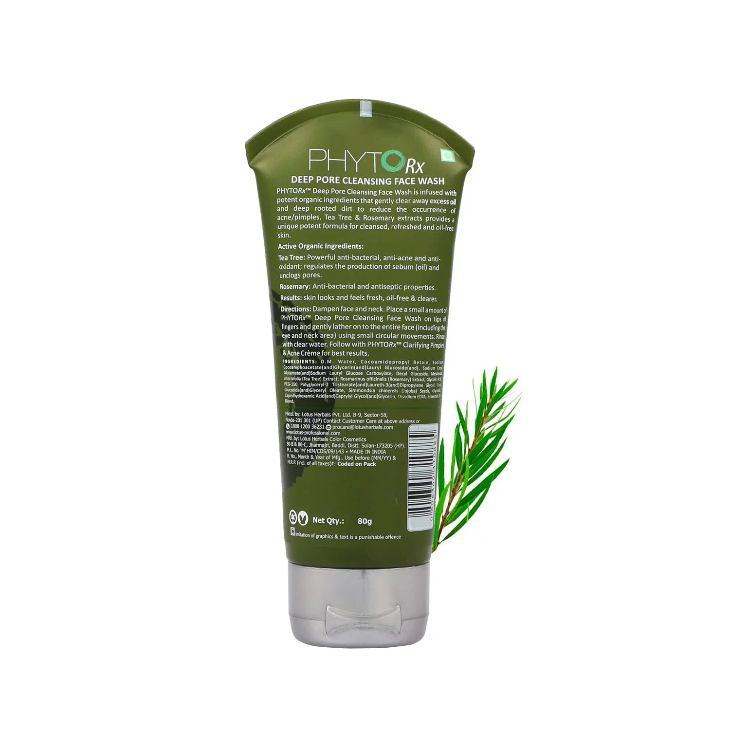 Lotus Professional PHYTORx DEEP PORE CLEANSizeING FACE WASizeH acne Oil control Pigmentation Paraben free 80g