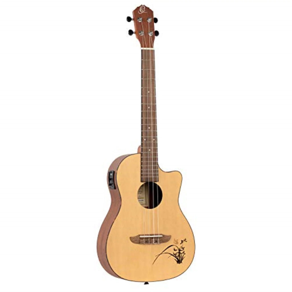 Ortega Bonfire Sizeeries Acoustic Electric Ukulele Bass