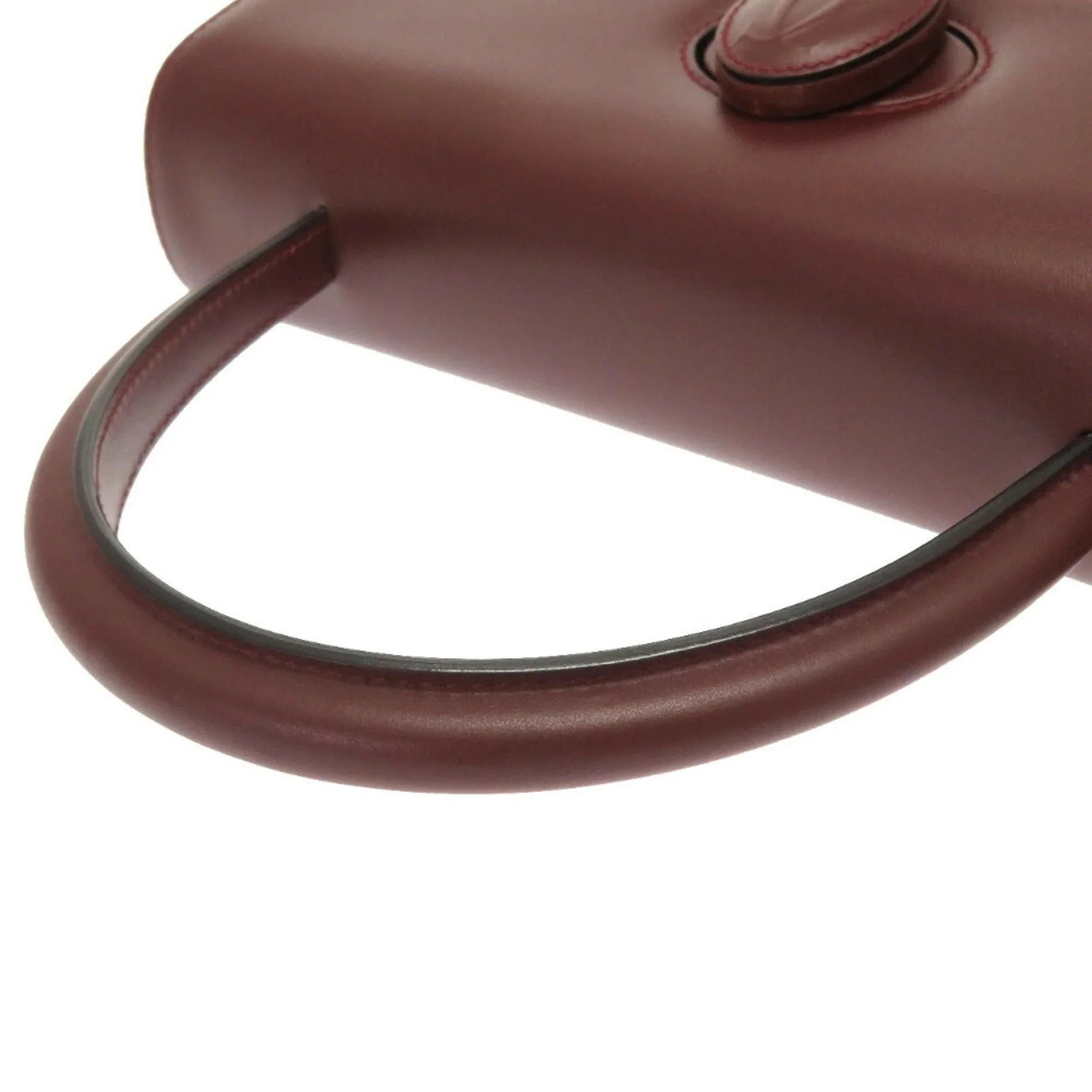 Pre-Owned Cartier must line leather bordeaux handbag red (Good)