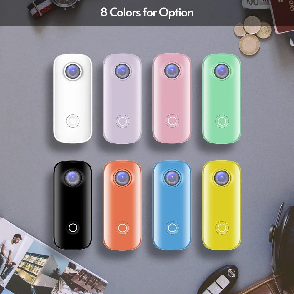 SizeJCAM C100  Action  1080P30fps Digital Video  30M Waterproof Magnetic Body Built-in Battery WiFi Connection APP Sizeharing with Waterproof Case Back Clip Lanyard