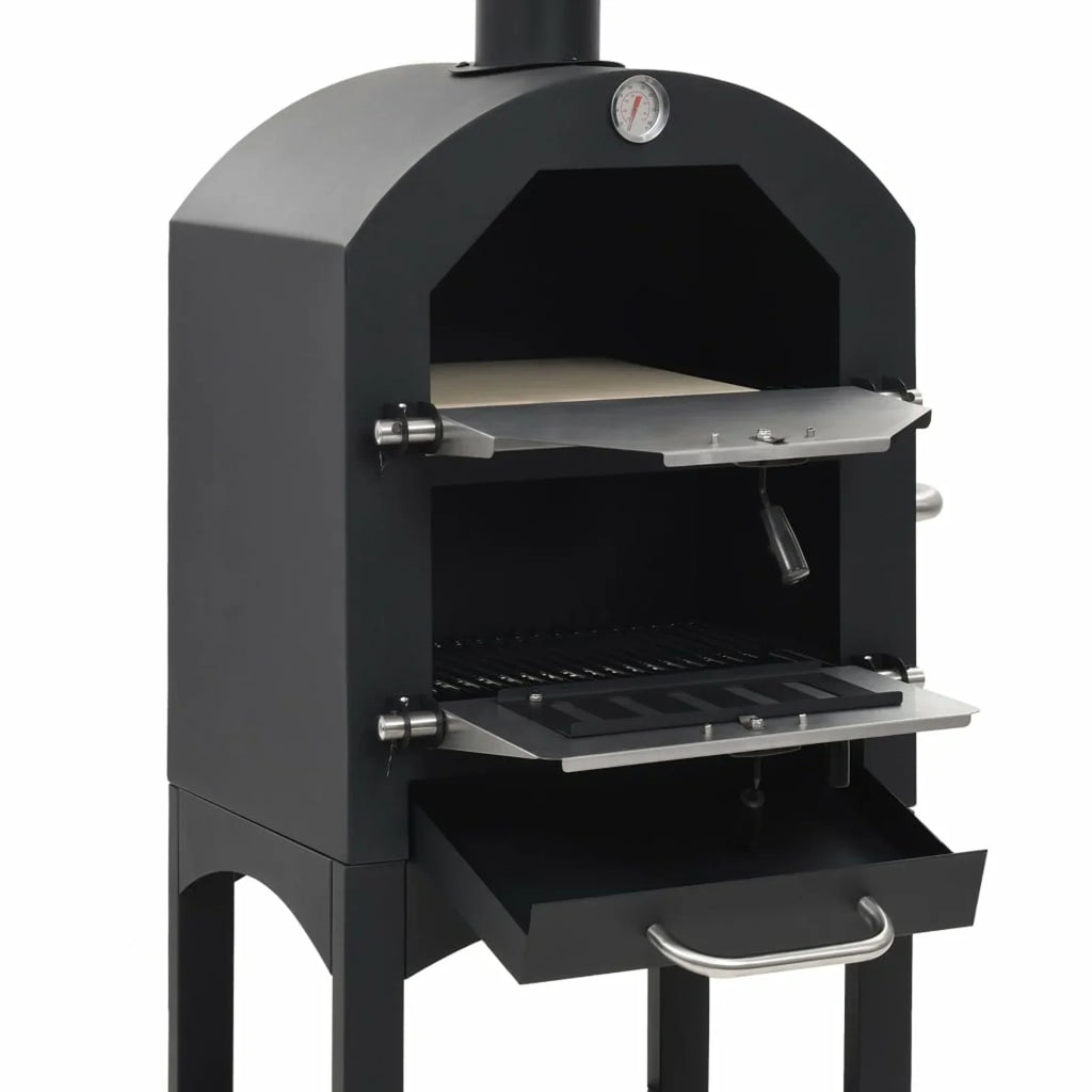 Sizeuzicca Charcoal Fired  Pizza Oven with Fireclay Sizetone