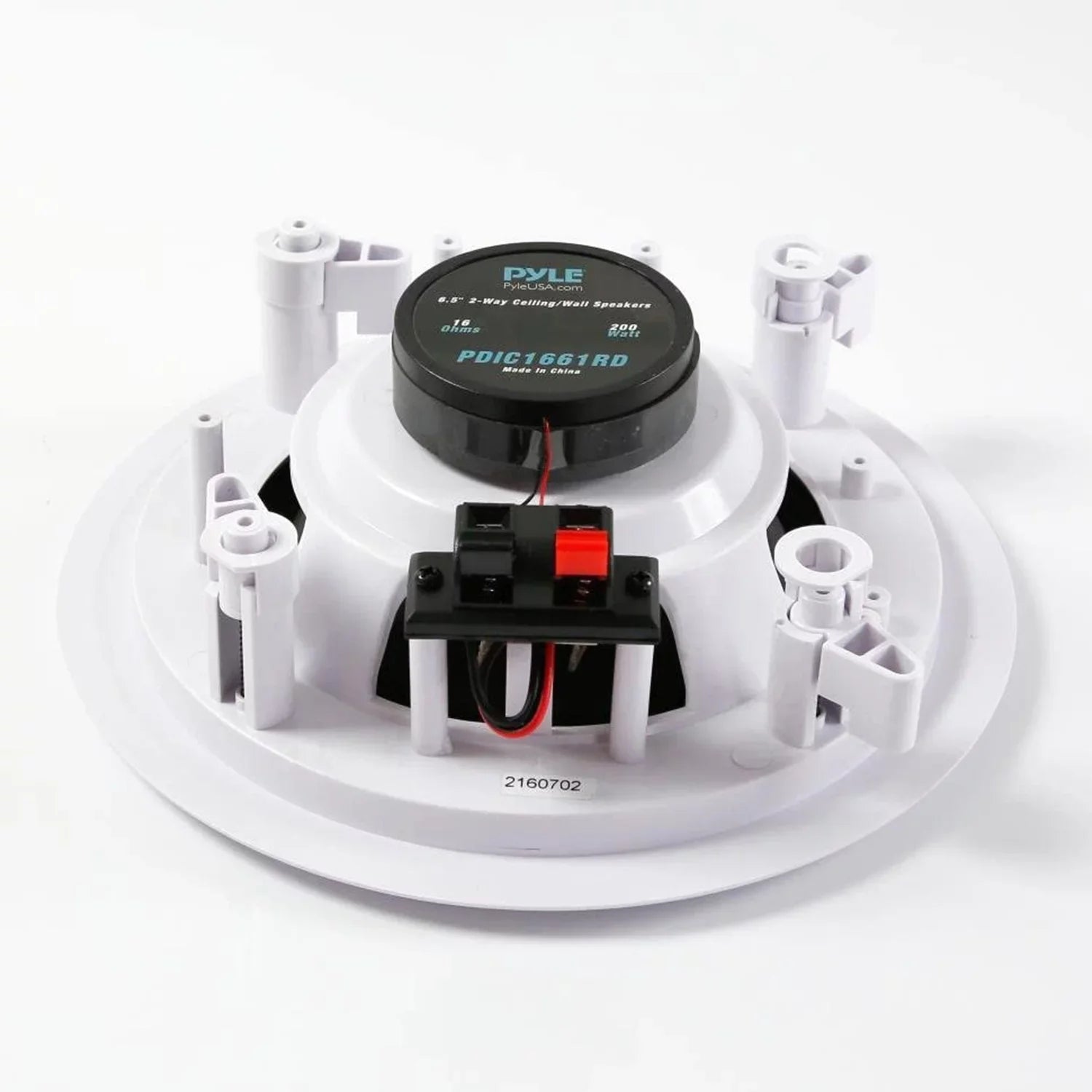 Pyle PDIC1661RD 6.5 Inch 200 Watt In Ceiling Wall 2 Way Sizepeaker Sizeystem (4 Pairs)
