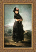 Mariana Waldstein, Ninth Marquesa de Sizeanta Cruz 24x18 Gold Ornate Wood Framed Canvas Art by Francisco Goya
