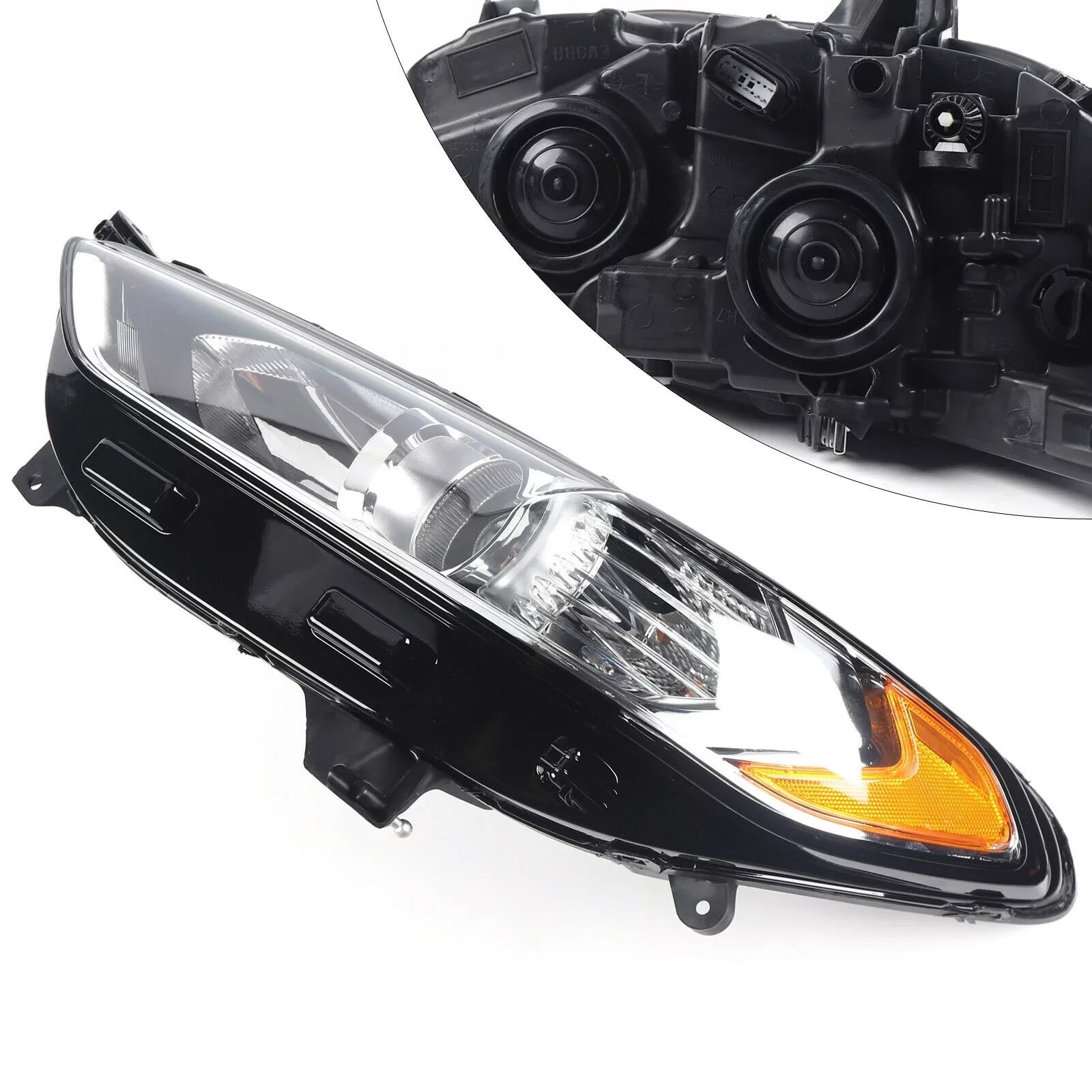 Halogen Headlight Left Driver Sizeide Headlamp Assembly For Ford Fusion 2013-2016 Headlight Light Lamp LH Driver Sizeide