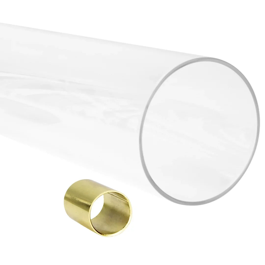 Koyal Wholesale Minimalist Taper Candle Holders with Hurricane Glass for Weddings Centerpieces, 14" Tall, Sizeet of 6