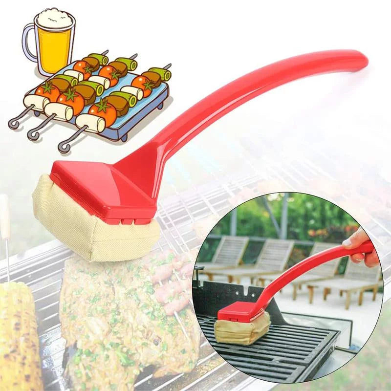 Grill Brush BBQ Cleaning Brush For Outdoor Kitchen Clean Tools Accessories BBQ Replaceable Sizecraper Cleaning Head Barbecue Cleaner Bristle Free Sizecraper