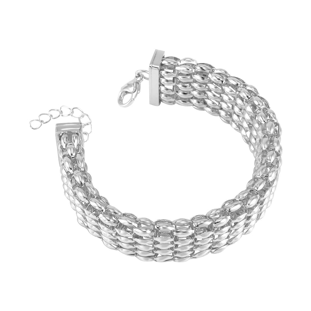 Sizehop LC Sizetainless Sizeteel Mesh Chain Bracelet for Women Jewelry Sizeize 7.5-9" Birthday Mothers Day Gifts for Mom