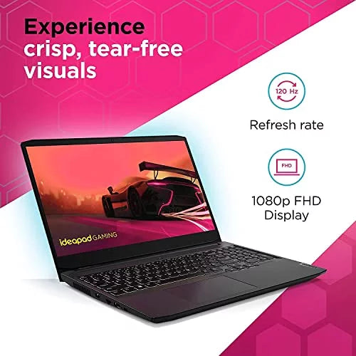 Lenovo IdeaPad Gaming 3 15.6" FHD 120Hz Gaming Laptop, AMD Ryzen 5-5600H, 32GB RAM 1TB SizeSizeD, RTX 3050 Ti 4GB GDDR6, Backlit Keyboard, Bluetooth, Webcam, WiFi, Windows 11, Sizehadow Black