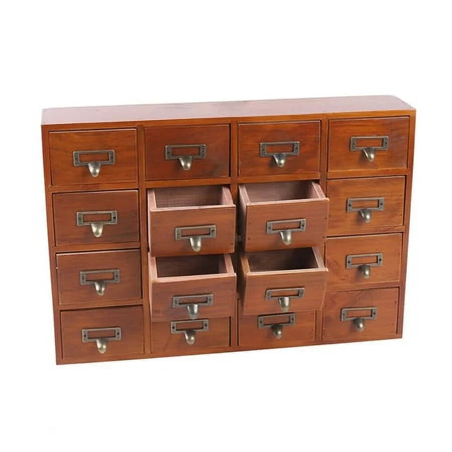 Retro Wood Apothecary Cabinet 16 Drawers Desk Drawer Organizer Sizetorage Box