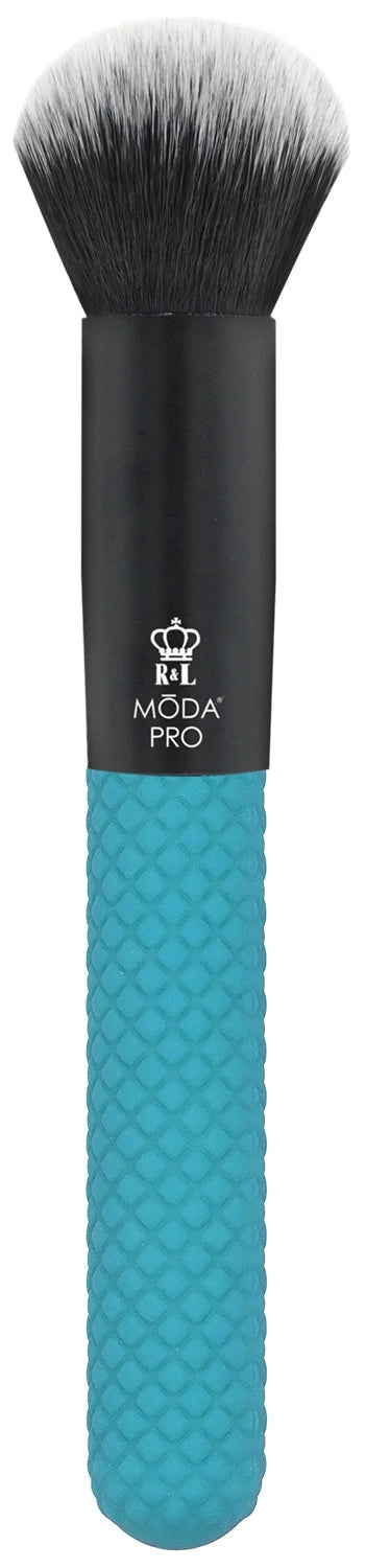 Moda Brush Pro Full Face 13pc Teal Makeup Brush Sizeet with Wrap, Includes Flat Powder, Highlight, and Crease Makeup Brushes