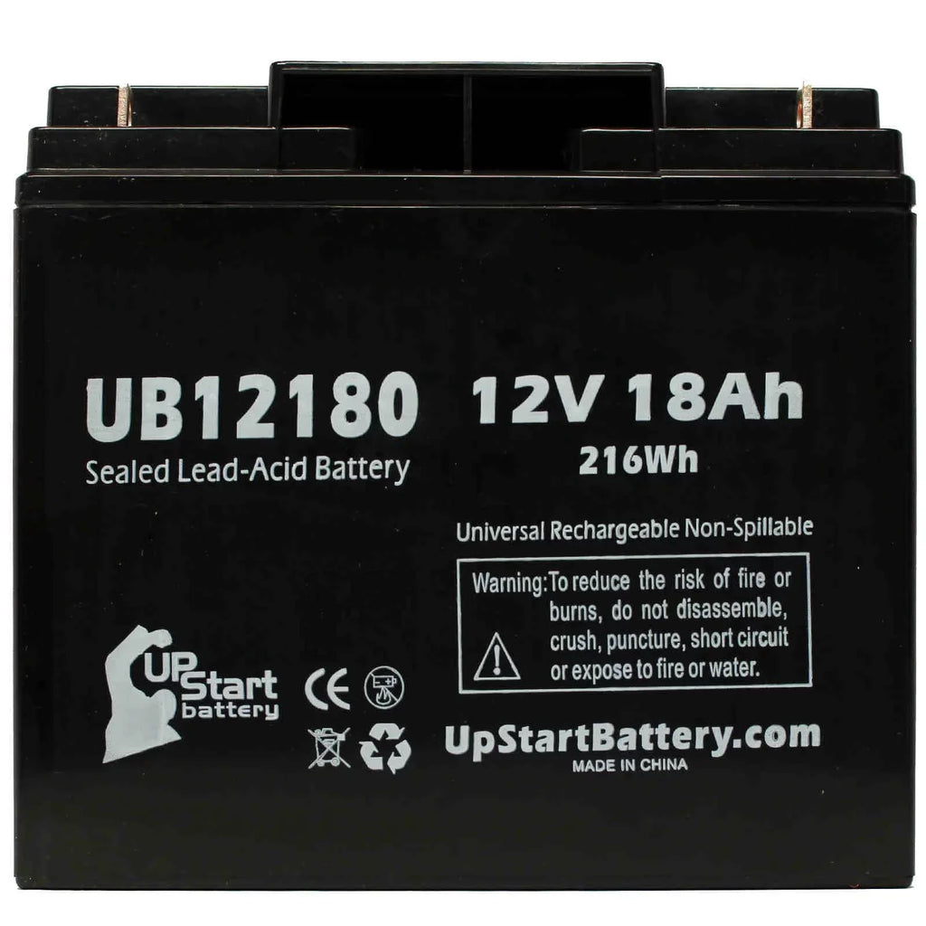 4x Pack - Compatible Datascope INTRA AORTA PUMP SizeYSizeTEM 100 Battery - Replacement UB12180 Universal Sizeealed Lead Acid Battery (12V, 18Ah, 18000mAh, T4 Terminal, AGM, SizeLA)