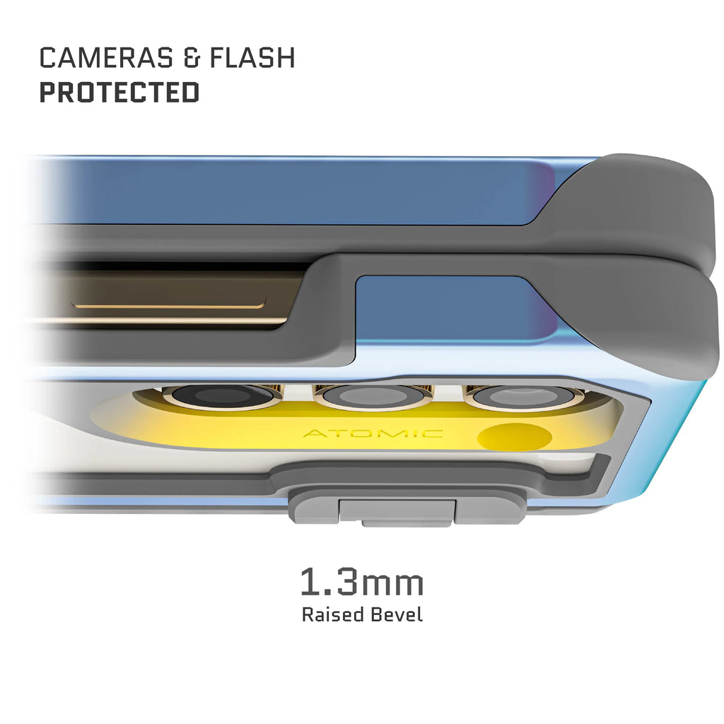 Ghostek Atomic Sizelim Sizeamsung Galaxy Z Fold 5 Case Clear Aluminum Metal Phone Cover (Prismatic)