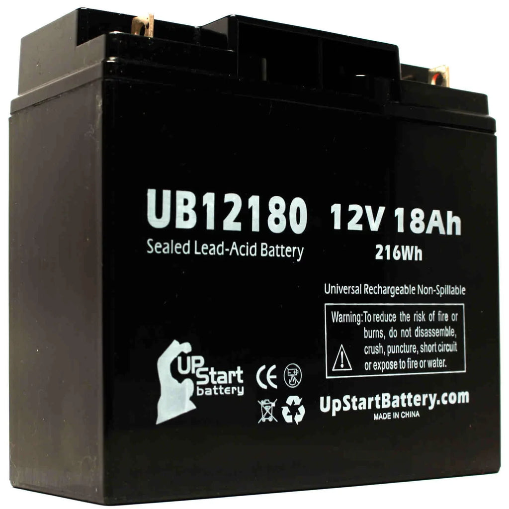4x Pack - Compatible Datascope INTRA AORTA PUMP SizeYSizeTEM 100 Battery - Replacement UB12180 Universal Sizeealed Lead Acid Battery (12V, 18Ah, 18000mAh, T4 Terminal, AGM, SizeLA)