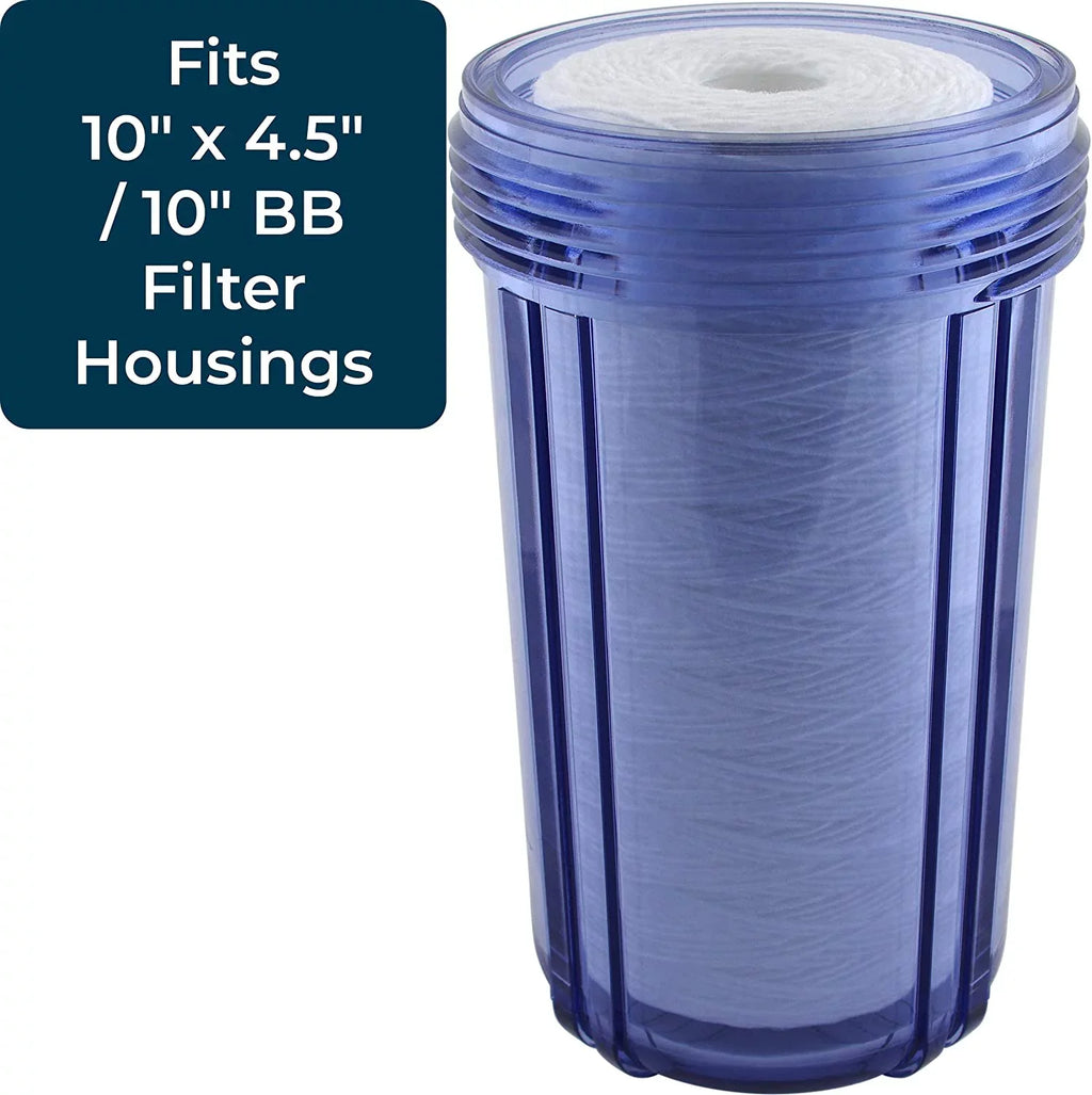 SizepiroPure SizeP-WP1-BB 10x4.5 1 Micron Sizetring-Wound Polypropylene Water Filter Cartridge SizeWC-45-1001 WP1BB97P 355213-43 (Case of 8)