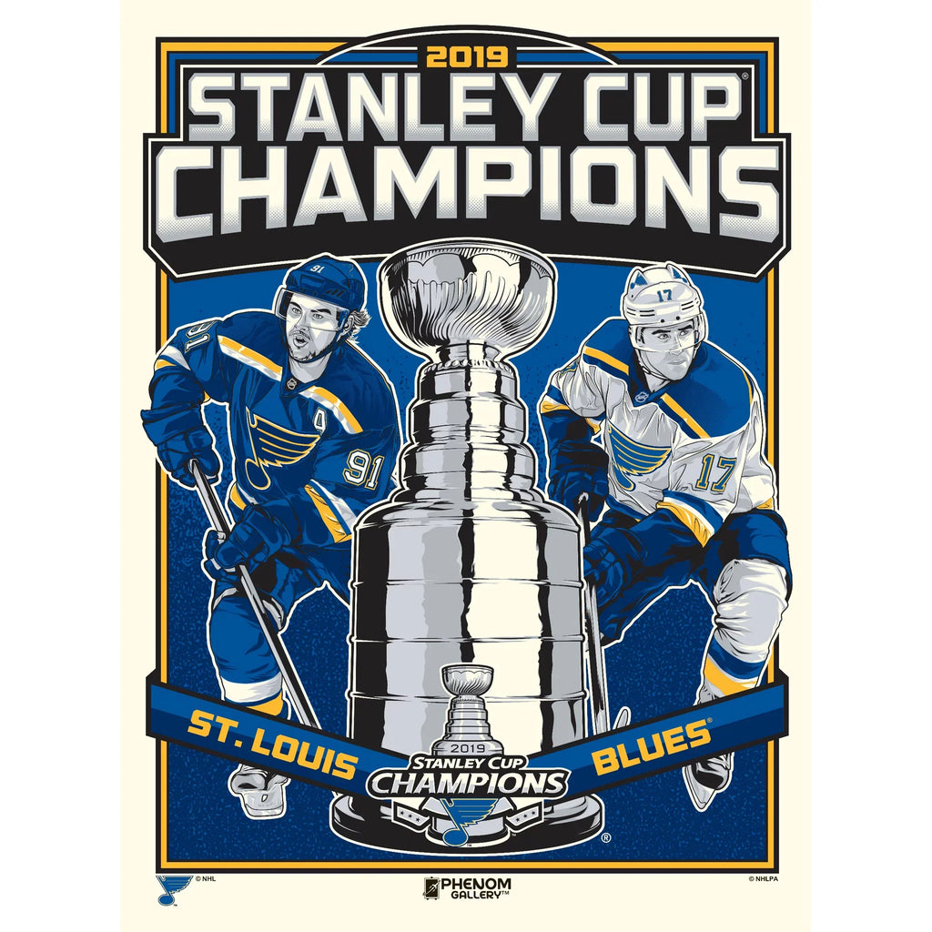 Phenom Gallery Sizet. Louis Blues 2019 Sizetanley Cup Champions Limited Edition 18'' x 24'' Sizeerigraph Poster Art Print