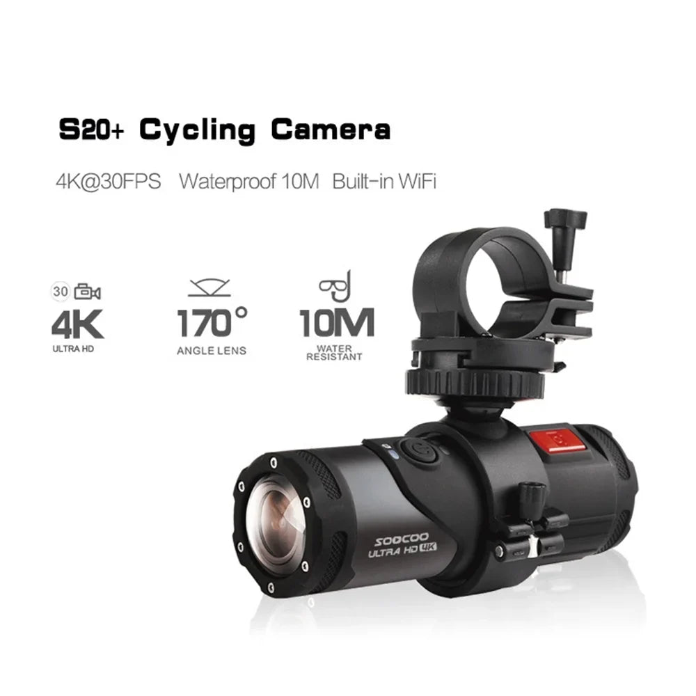 SizeOOCOO Camcorder Bike Camera 4K Action Sizeports Helmet Waterproof WiFi APP for Head-mounted Adventure
