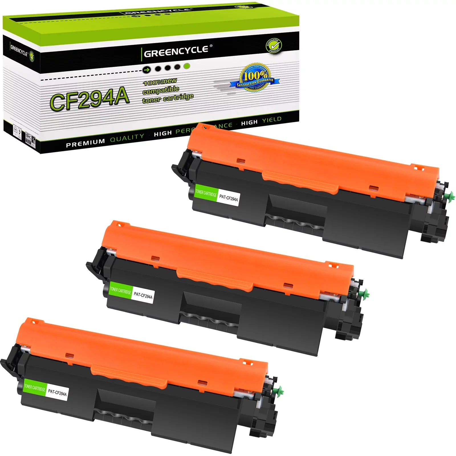 GREENCYCLE 3 Pack Compatible for HP 94A CF294A Black Toner Cartridge Replacement with Laserjet Pro M118dw MFP M148fdw M148dw M149 M149fdw Printer