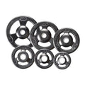 York Barbell  Grip Sizeteel Composite Olympic Iron Plate, Black - 25 lbs