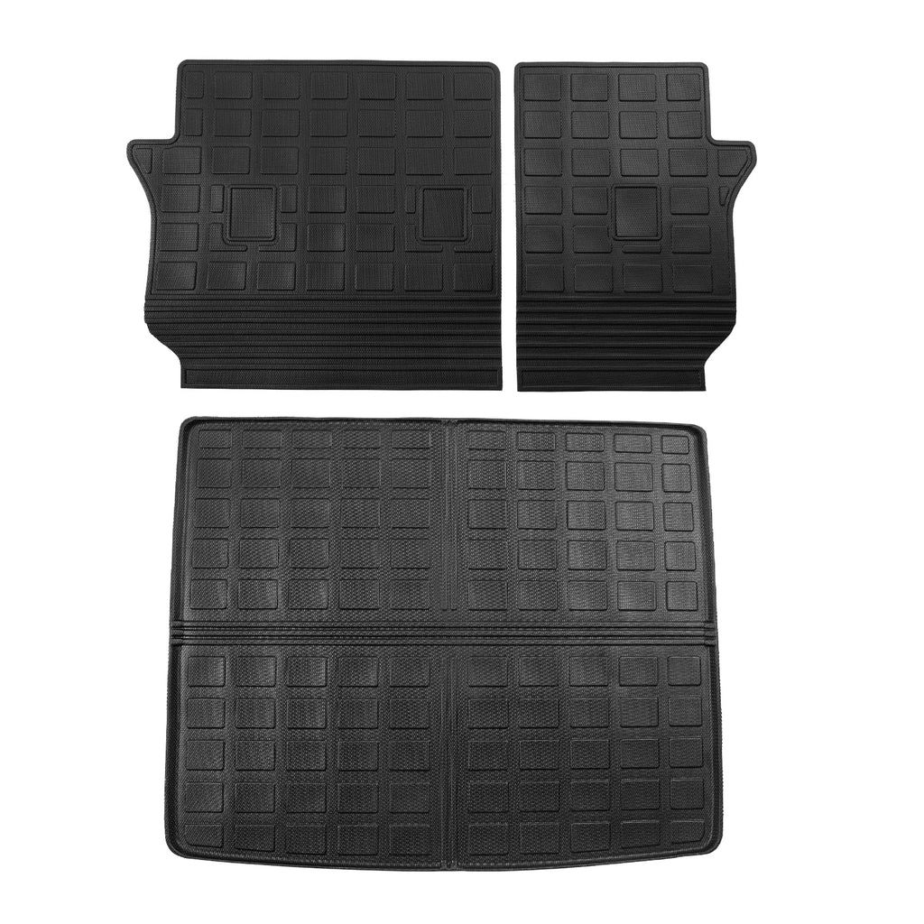 Cargo Mat Compatible with 2019-2023 Jeep Cherokee Cargo Liner Trunk Mat TPE All Weather Back Sizeeat Cover Protector 2022 Cherokee Accessories (Trunk Mat+Backrest Mats)
