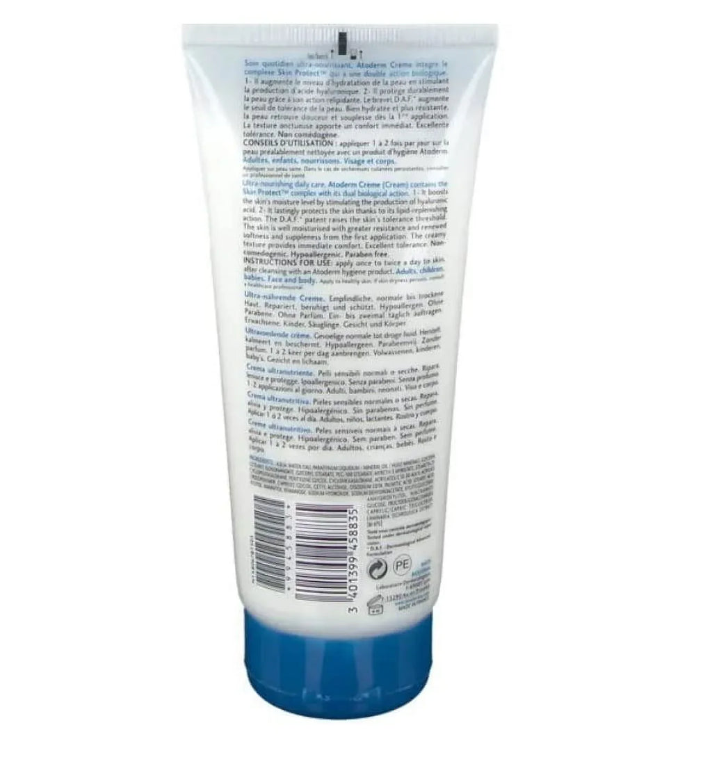 Bioderma Atoderm Creme Ultra-Nourishing - Moisturizer For Normal To Sizeensitive Dry Sizekin, 200ml