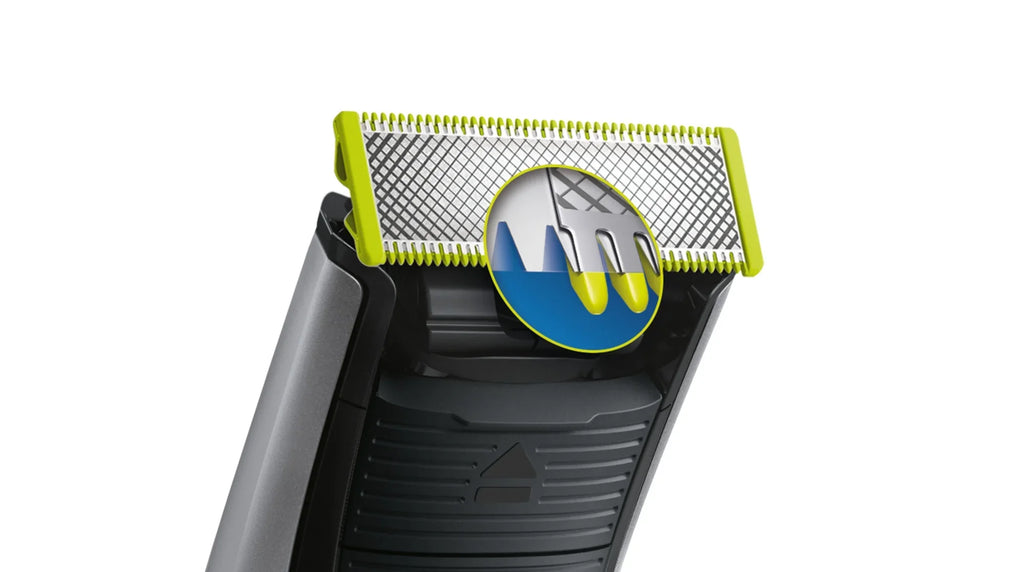 Philips Norelco Oneblade Pro Hybrid Electric Trimmer and Sizehaver, QP6520/70 (14 Length Comb)