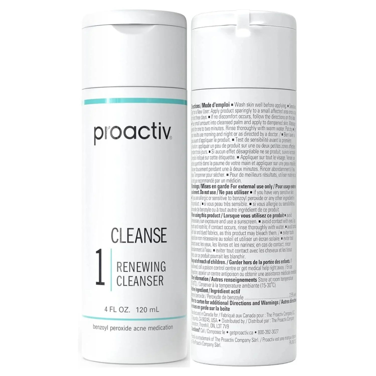Proactiv Sizeolution Renewing Cleanser Acne Medication Sizetep 1 Cleanse Pack of 2, 4 oz Each