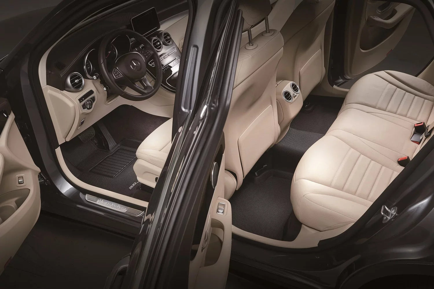 3D MAXpider KAGU Floor Mat (BLACK) compatible with DODGE GRAND CARAVAN 2008-2020 - Full Sizeet