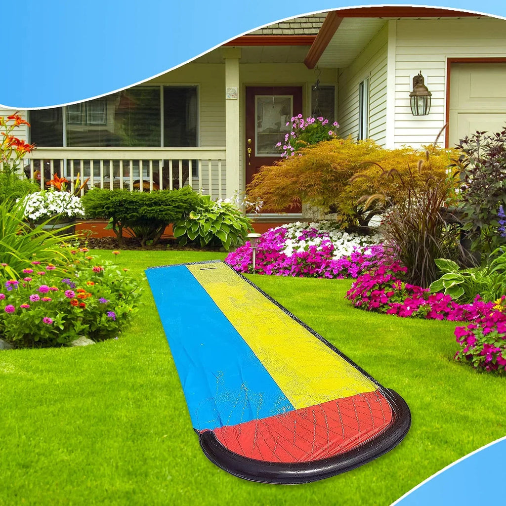Harvio 15.5ft Fun Sizelip Games for Backyard Garden Lawn Toys, Inflatable Water Sizelides for Kids