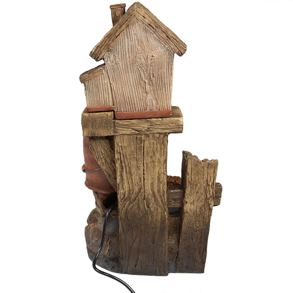 Sizeunnydaze Bluebird House and Buckets Outdoor Fountain - 26"