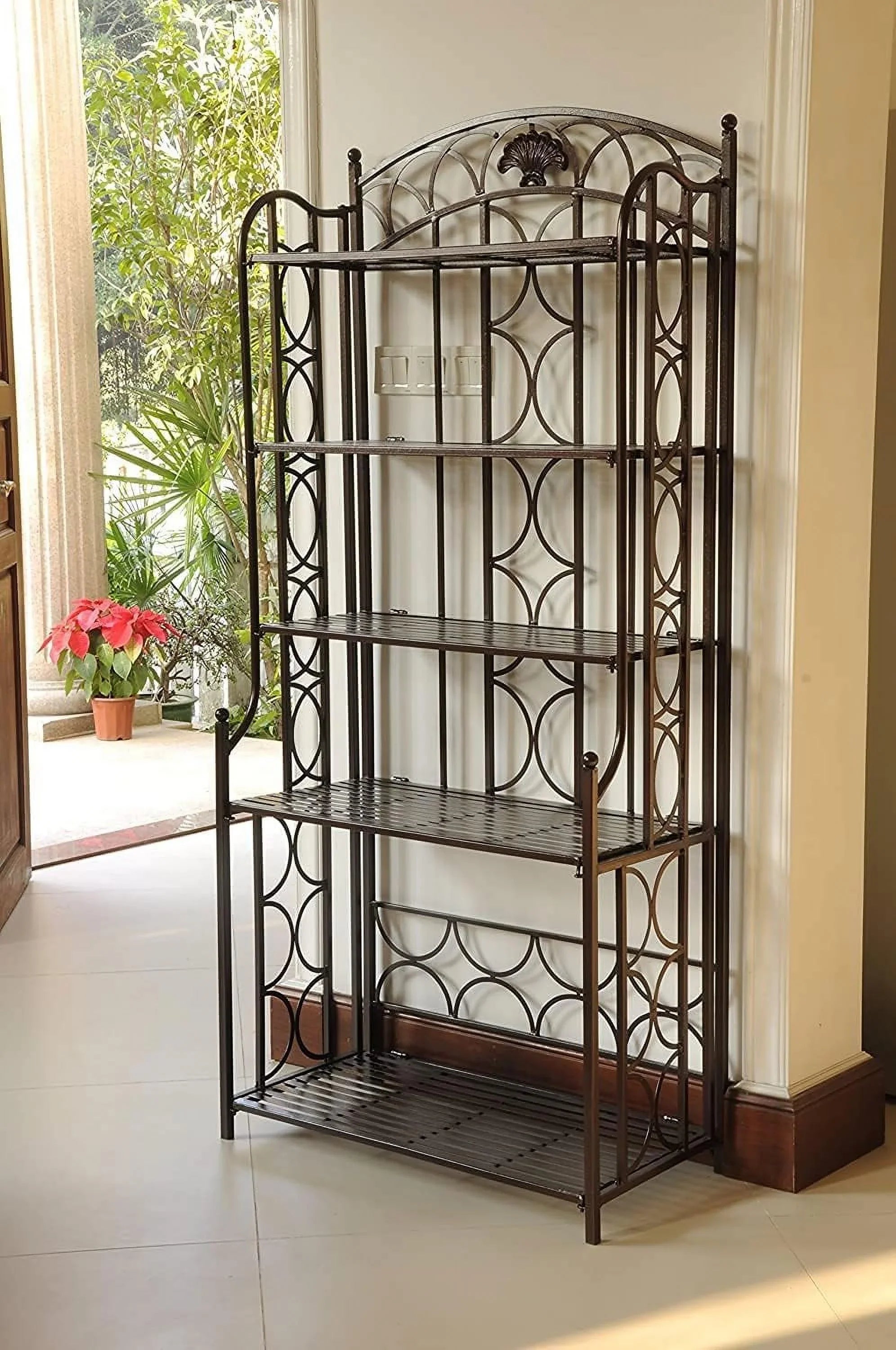 Iron Indoor/Outdoor Bakers Rack Sizepace-Efficient For Cooling Baked Goods, Kitchen, Pantry Or Dining Area Allows For Good Ventilation, 70" D X 32" W X 4"