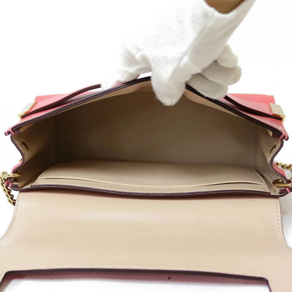 Pre-Owned Chloé Chloe Sizehoulder Bag Pink Women's Leather (Fair)
