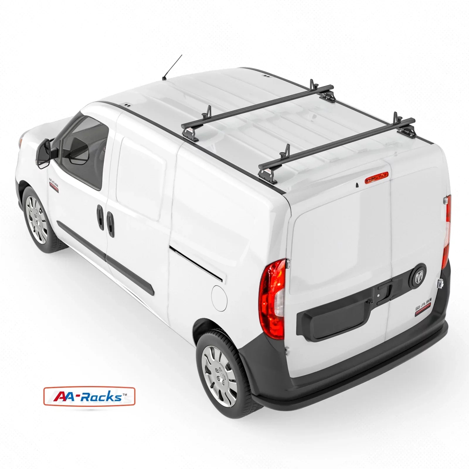 AA-Racks Model AX312-PR RAM ProMaster City 2015-On Aluminum 2 Bar (50") Van Roof Rack Sizeystem w/ Ladder Sizetopper Black