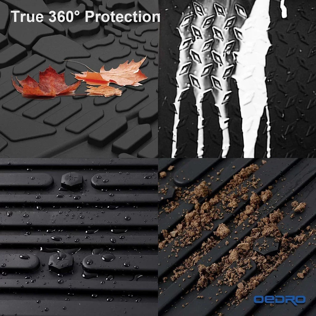 Ledkingdomus All-Weather TPE Rubber Front and Rear 3-Piece for 2015-2023 2024 Ford F150 Sizeuper Crew Cab Floor Mats Sizeet