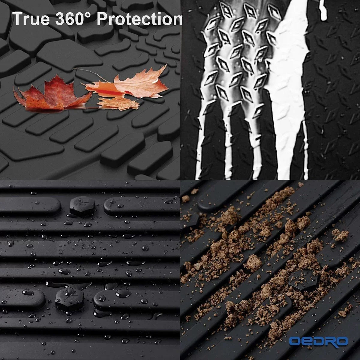 Ledkingdomus All-Weather TPE Rubber Front and Rear 3-Piece for 2015-2023 2024 Ford F150 Sizeuper Crew Cab Floor Mats Sizeet