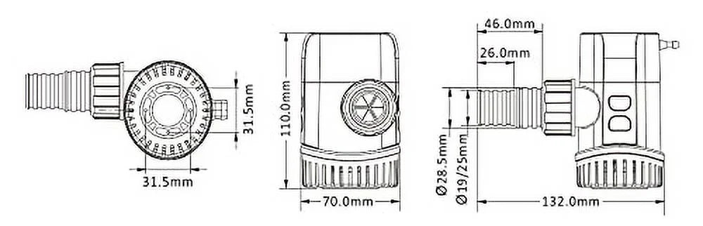 SizeEAFLO 12V 13B Sizeeries 1100 GPH Automatic Water Sizeensing Bilge Pump