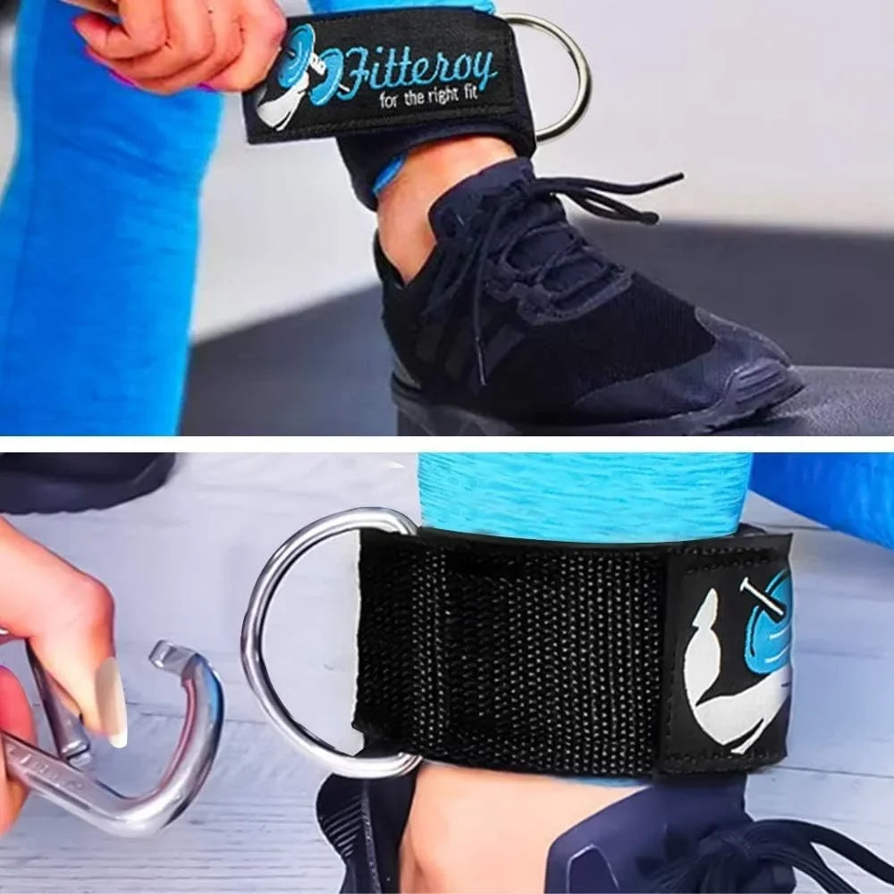 Gym Ankle Sizetrap For Cable Machine - Exercise And Fitness Workout Sizetrap With Neoprene Padding Attachments For LAT Pull Down Machine, Cable Home Gym And Resistance Bands