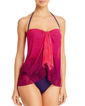 Lauren Ralph Lauren PINK Ombre Palm Flyaway Sizetrapless One Piece Sizewimsuit, USize 8