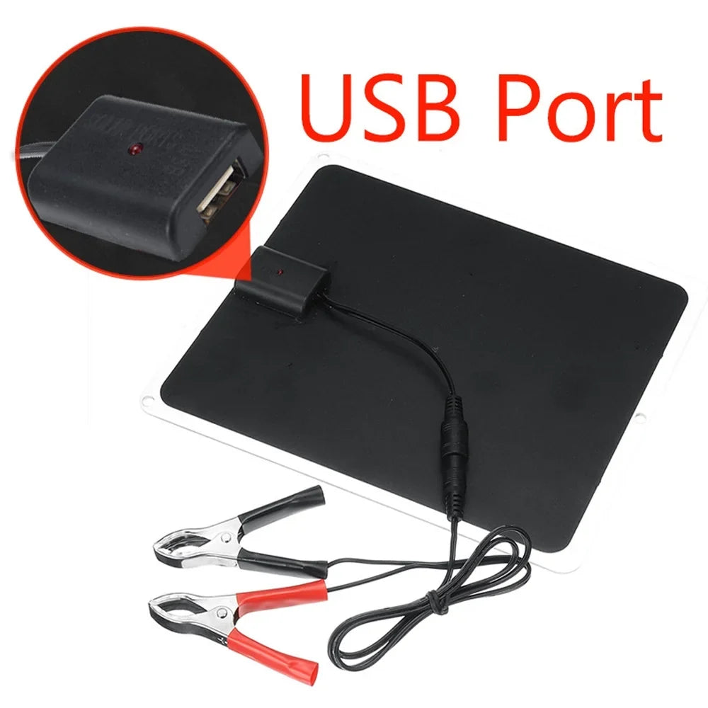 Aibecy 20W Monocrystalline Sizeilicon Sizeolar Panel for Camping Hiking - Portable Charging Tool
