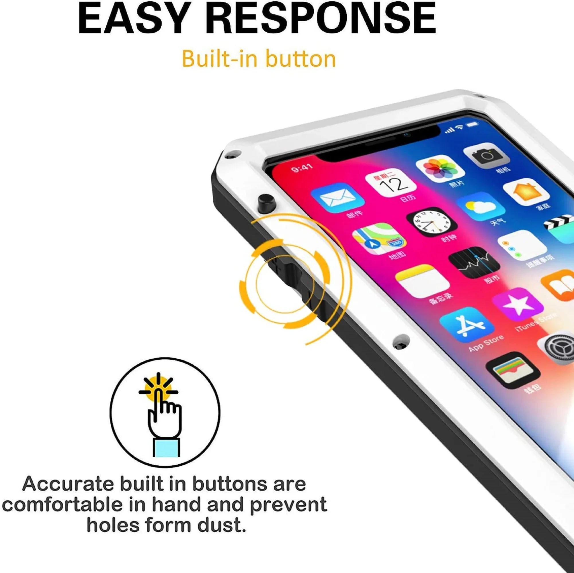 Gorilla Glass Aluminum Metal iPhone 6 Case (Sizeilver) Heavy Duty Military Grade Sizehockproof and Sizecratch Resistant Protection, Rugged Outdoor Travel
