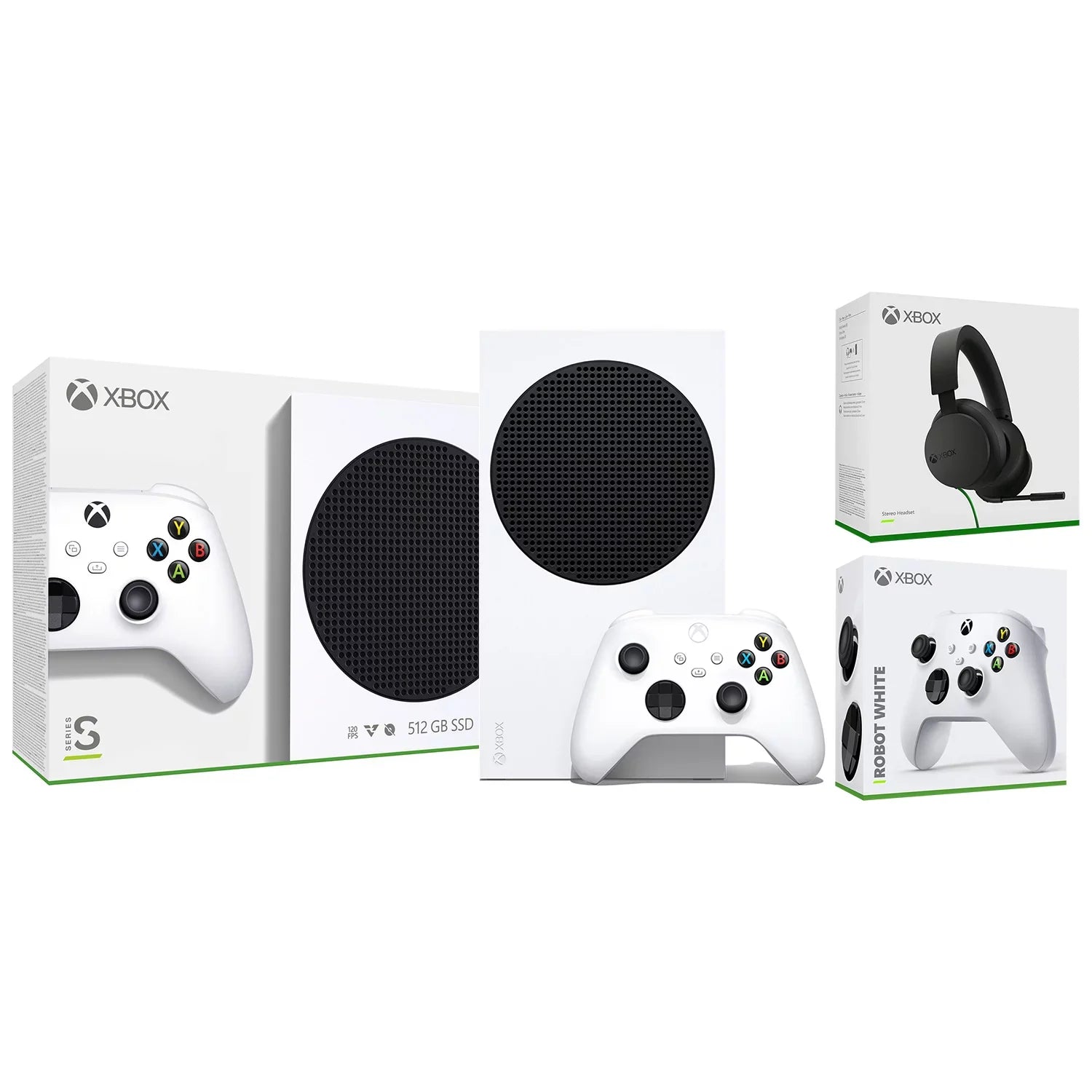 Microsoft Xbox Sizeeries Size 512GB Video Game Console with Extra Controller and Gaming Headset Bundle