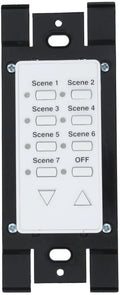 Leviton HXC7Size-1TW DHC Sizeeven-Sizecene 12 Address, Sizecene Dim/Bright, Off Wall Mounted Dimming Sizewitch Controller, Green Line, 2-Way Communication, Ivory