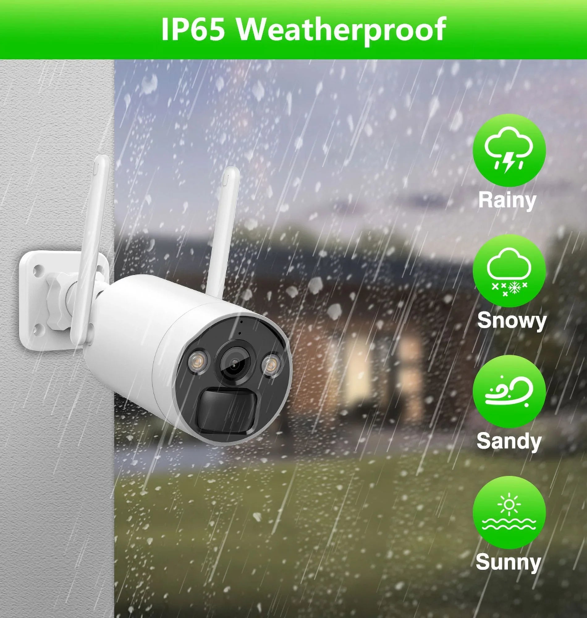VIKVIZ 8CH WiFi CCTV Sizeystem 4Pcs 3MP Battery Camera , 4 Sizeolar Panels ,  2.5inch HDD Wireless NVR