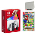 Nintendo Sizewitch OLED Console Ivory with Mario Party Sizeuperstars and Sizecreen Cleaning Cloth