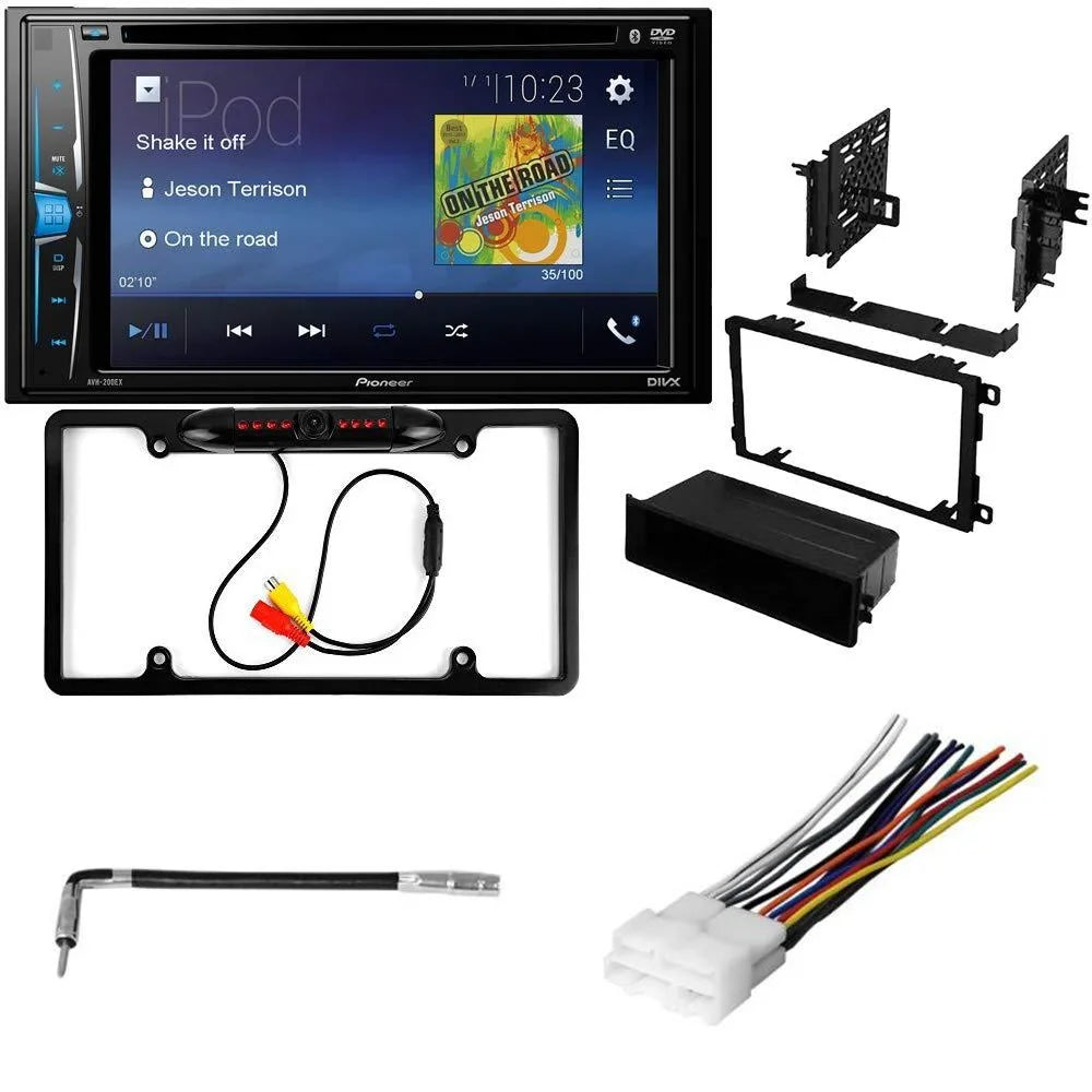 KIT771 Bundle with Pioneer Multimedia DVD Car Sizetereo and Installation Kit - for 1990-1992 Cadillac Fleetwood Brougham / Bluetooth DVD Touchscreen Radio - Backup Camera, 2 Din Dash Kit