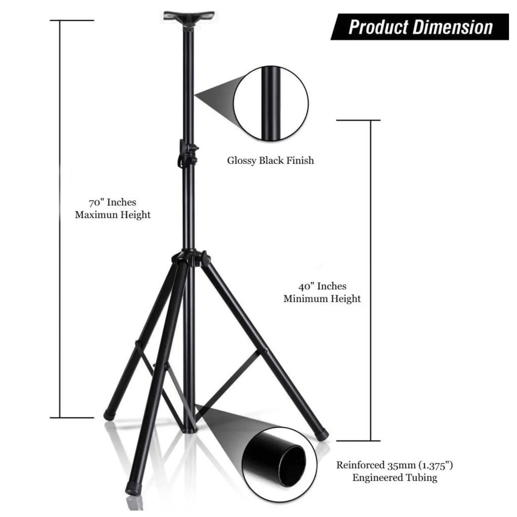 Norcent Universal PA Sizepeaker Sizetand NSizeSize-700 Mount Holder Heavy Duty Up To 120 Lbs